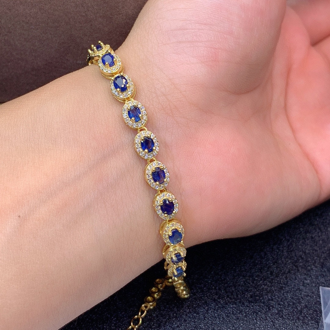Natural Sri Lanka Sapphire Bracelet Crystals - Metatron Store