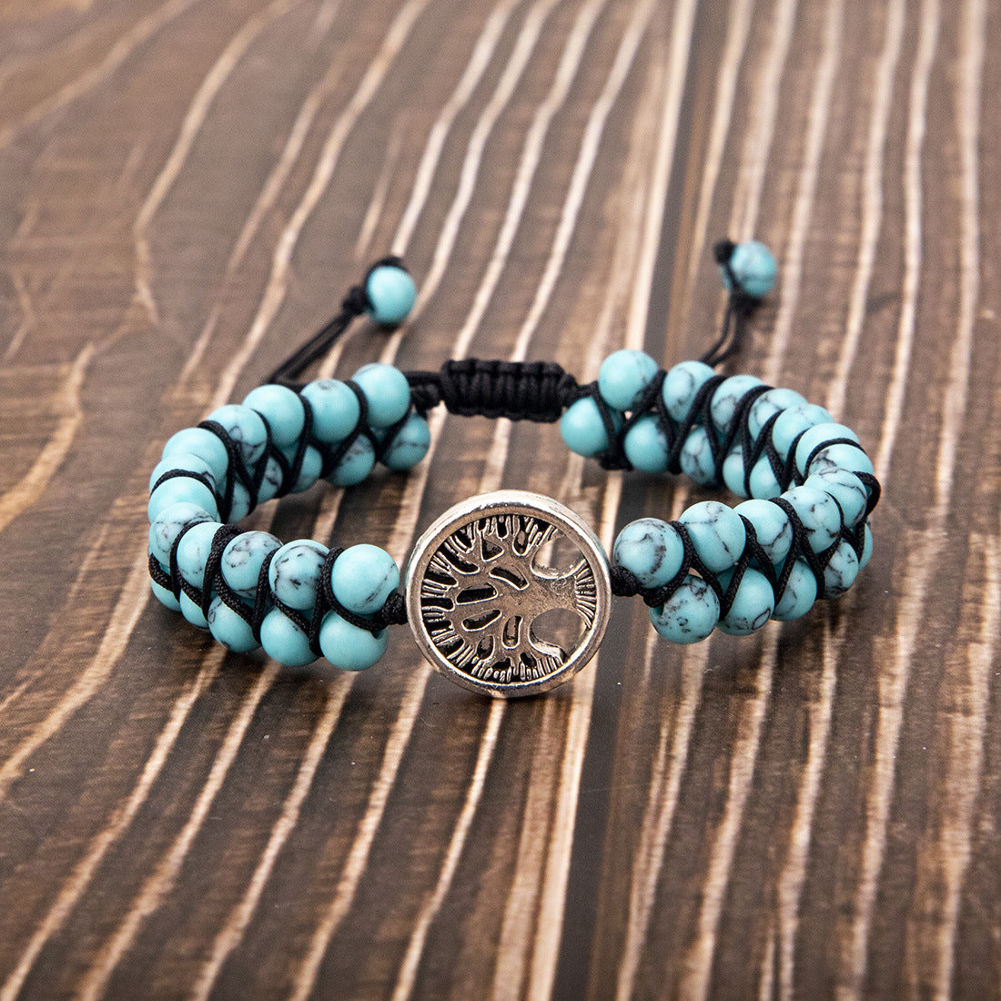 Original 6MM Double Row Natural Stone Tree Of Life Spiritual Energy Yoga Bracelet Handmade Beaded Meditation Bracelet - Metatron Store