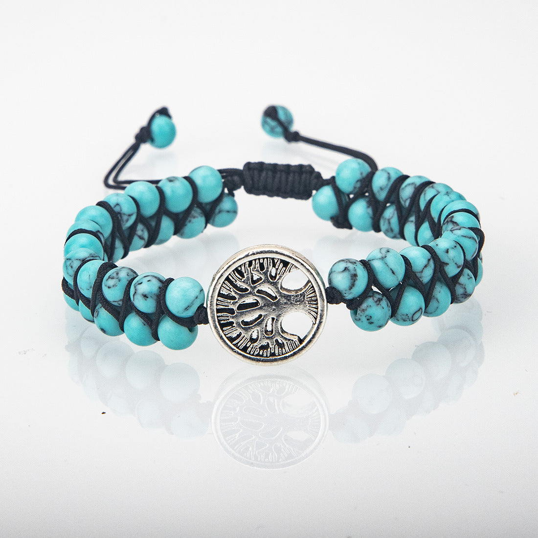 Original 6MM Double Row Natural Stone Tree Of Life Spiritual Energy Yoga Bracelet Handmade Beaded Meditation Bracelet - Metatron Store