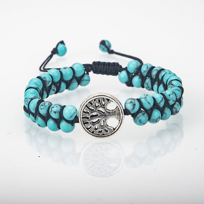 Original 6MM Double Row Natural Stone Tree Of Life Spiritual Energy Yoga Bracelet Handmade Beaded Meditation Bracelet - Metatron Store