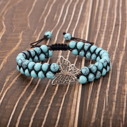 Original 6MM Double Row Natural Stone Tree Of Life Spiritual Energy Yoga Bracelet Handmade Beaded Meditation Bracelet - Metatron Store