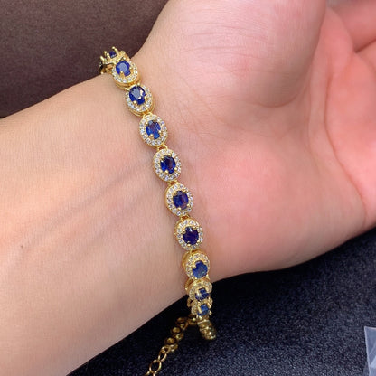 Natural Sri Lanka Sapphire Bracelet Crystals - Metatron Store
