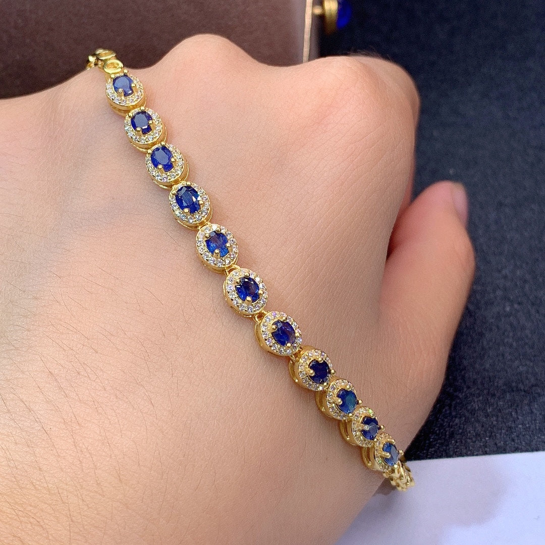 Natural Sri Lanka Sapphire Bracelet Crystals - Metatron Store