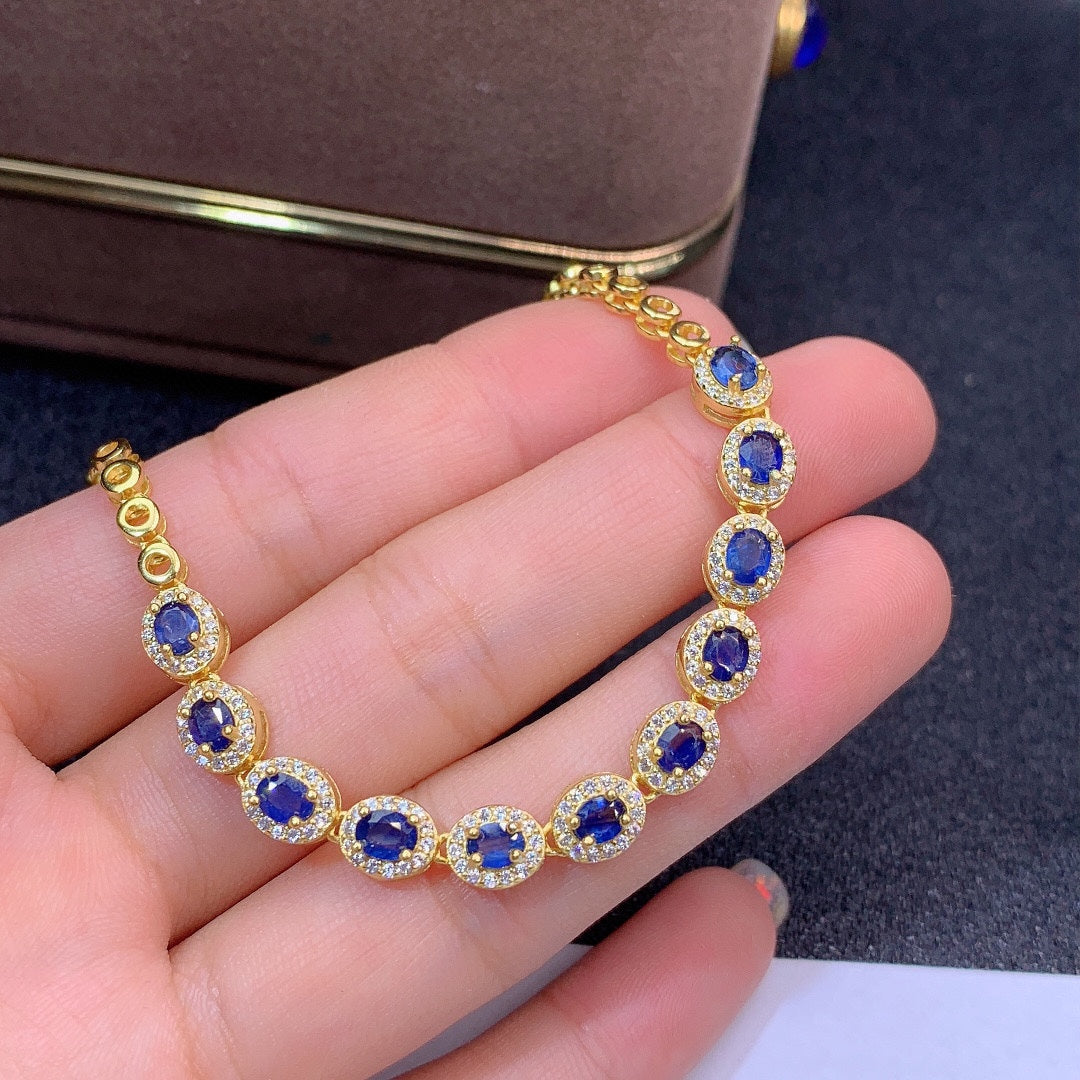 Natural Sri Lanka Sapphire Bracelet Crystals - Metatron Store