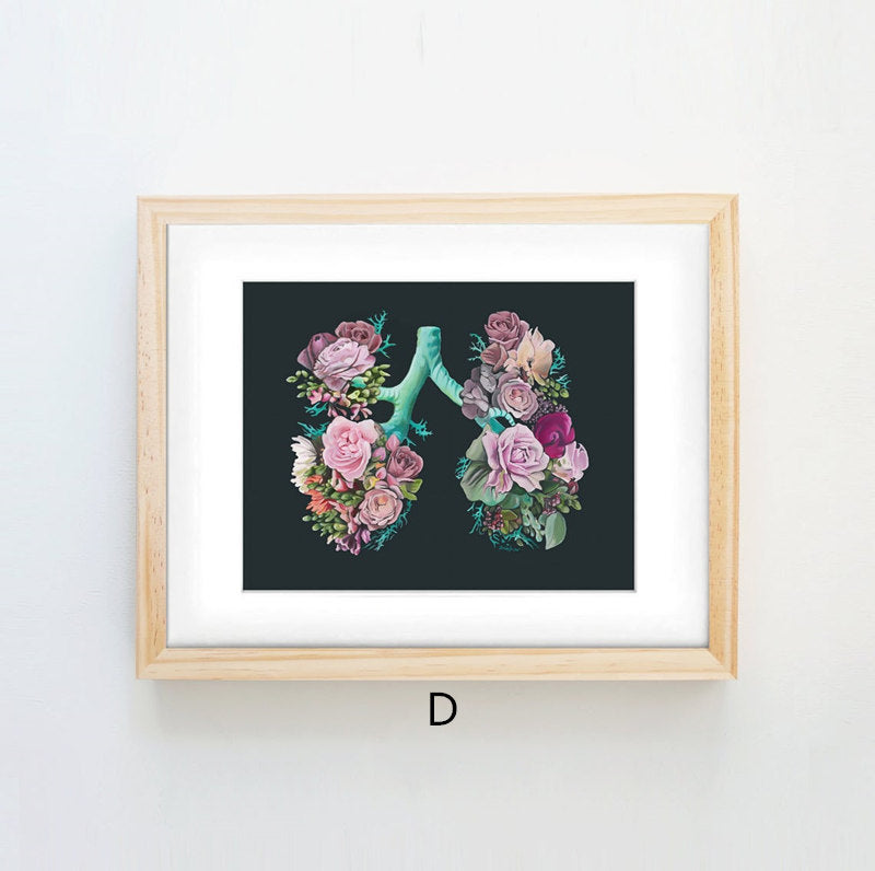 Anatomy Art Canvas Painting Human Organs Painting - Metatron Store