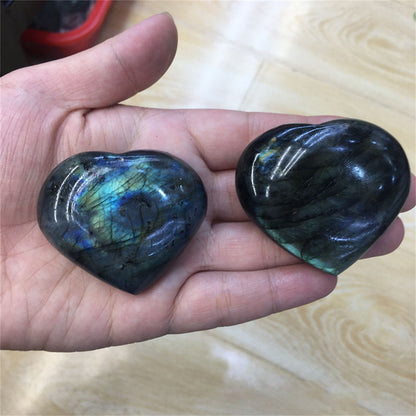 Crystal Labradorite Palm Stone Healing Quartz Gemstone - Metatron Store