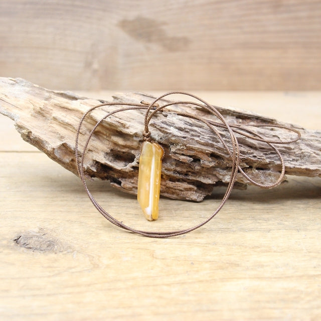 Healing Crystal Natural Stone Slice Pendants Necklace - Metatron Store