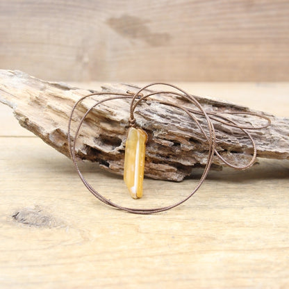 Healing Crystal Natural Stone Slice Pendants Necklace - Metatron Store