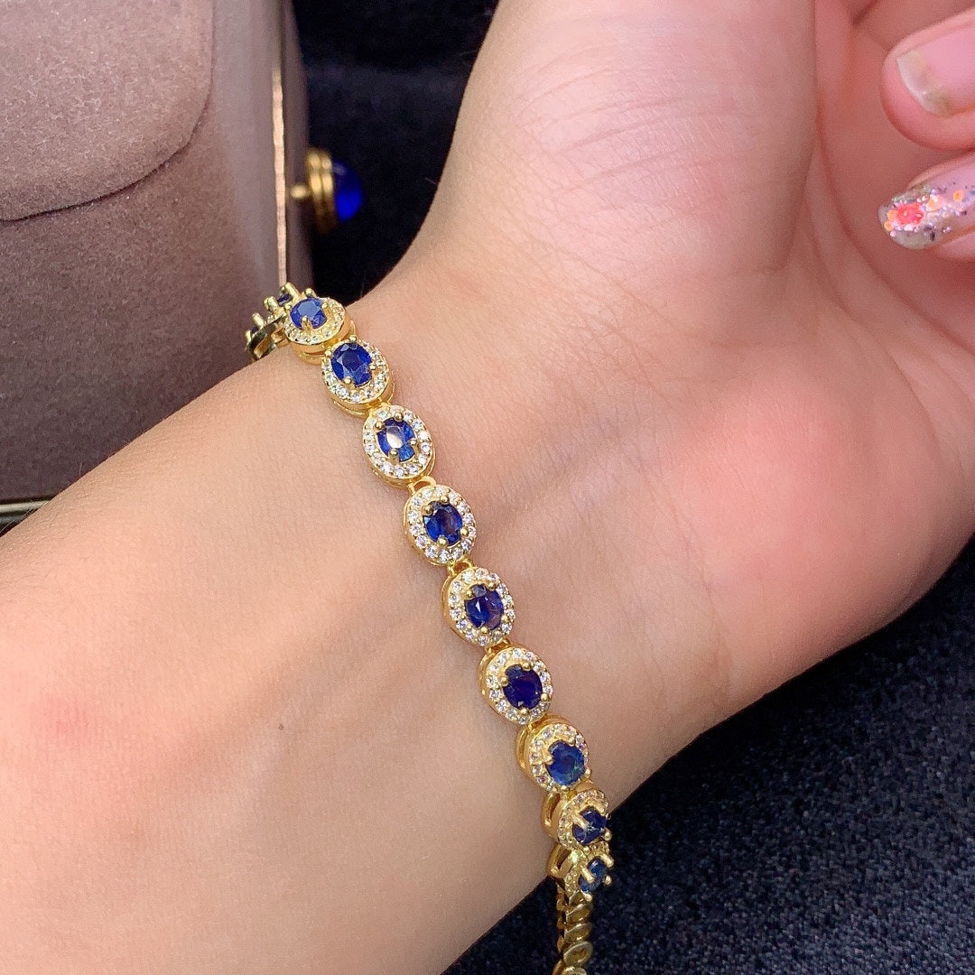 Natural Sri Lanka Sapphire Bracelet Crystals - Metatron Store