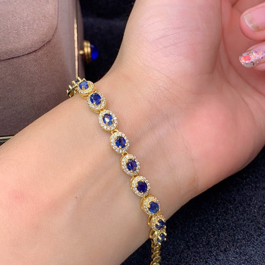 Natural Sri Lanka Sapphire Bracelet Crystals - Metatron Store