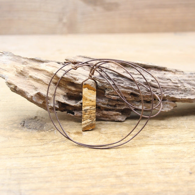 Healing Crystal Natural Stone Slice Pendants Necklace - Metatron Store