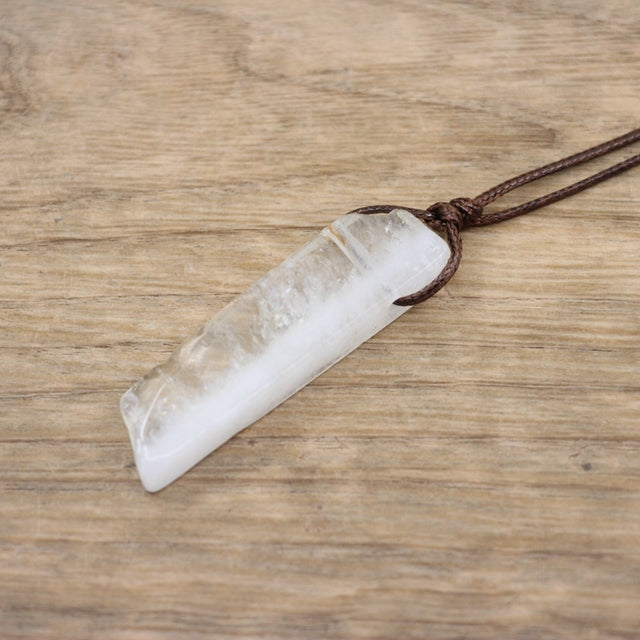 Healing Crystal Natural Stone Slice Pendants Necklace - Metatron Store