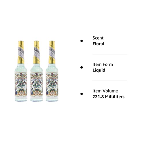 Florida Water Cologne 7.5 Oz - Three (3) Plastic Bottles - Metatron Store