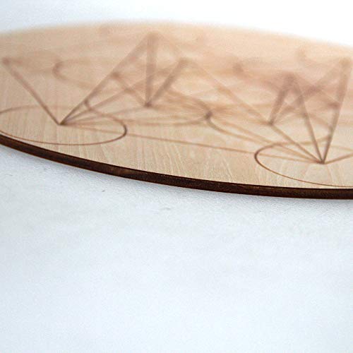 Wood Crystal Grid Altar Chakra Crystal Healing Sacred Geometry Metatron's Cube Witchcraft (A) - Metatron Store