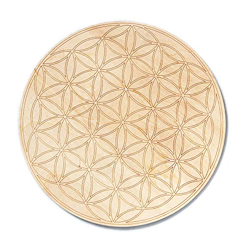 Wood Crystal Grid Altar Chakra Crystal Healing Sacred Geometry Metatron's Cube Witchcraft (A) - Metatron Store