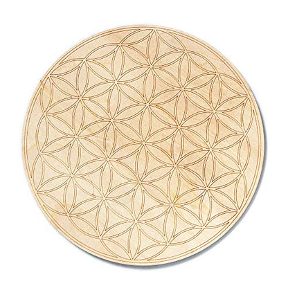 Wood Crystal Grid Altar Chakra Crystal Healing Sacred Geometry Metatron's Cube Witchcraft (A) - Metatron Store